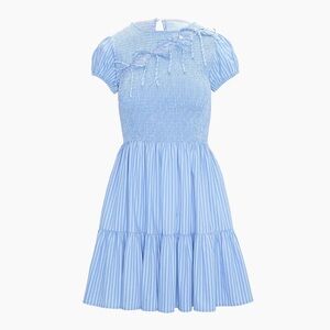 Hill House Blue Striped Gia Mini Dress